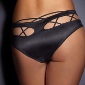 Strappy agent provocateur black panty brief NWT 3